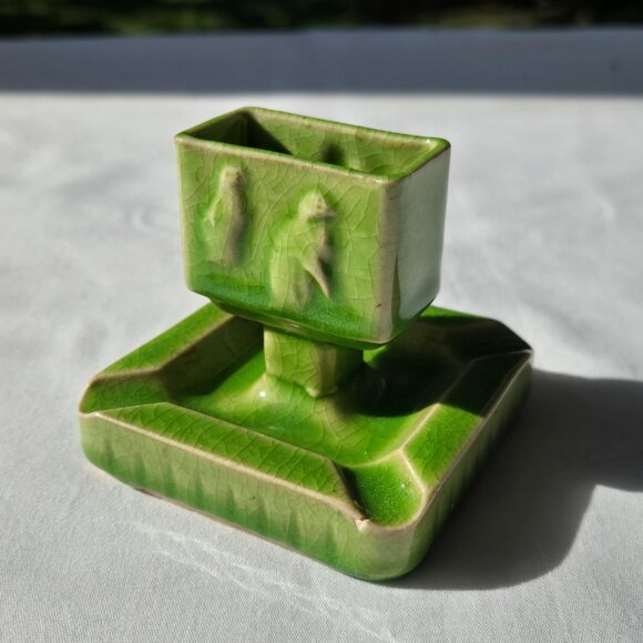 Vintage Ceramic Ashtray with matchbox holder - Picture 2 of 6